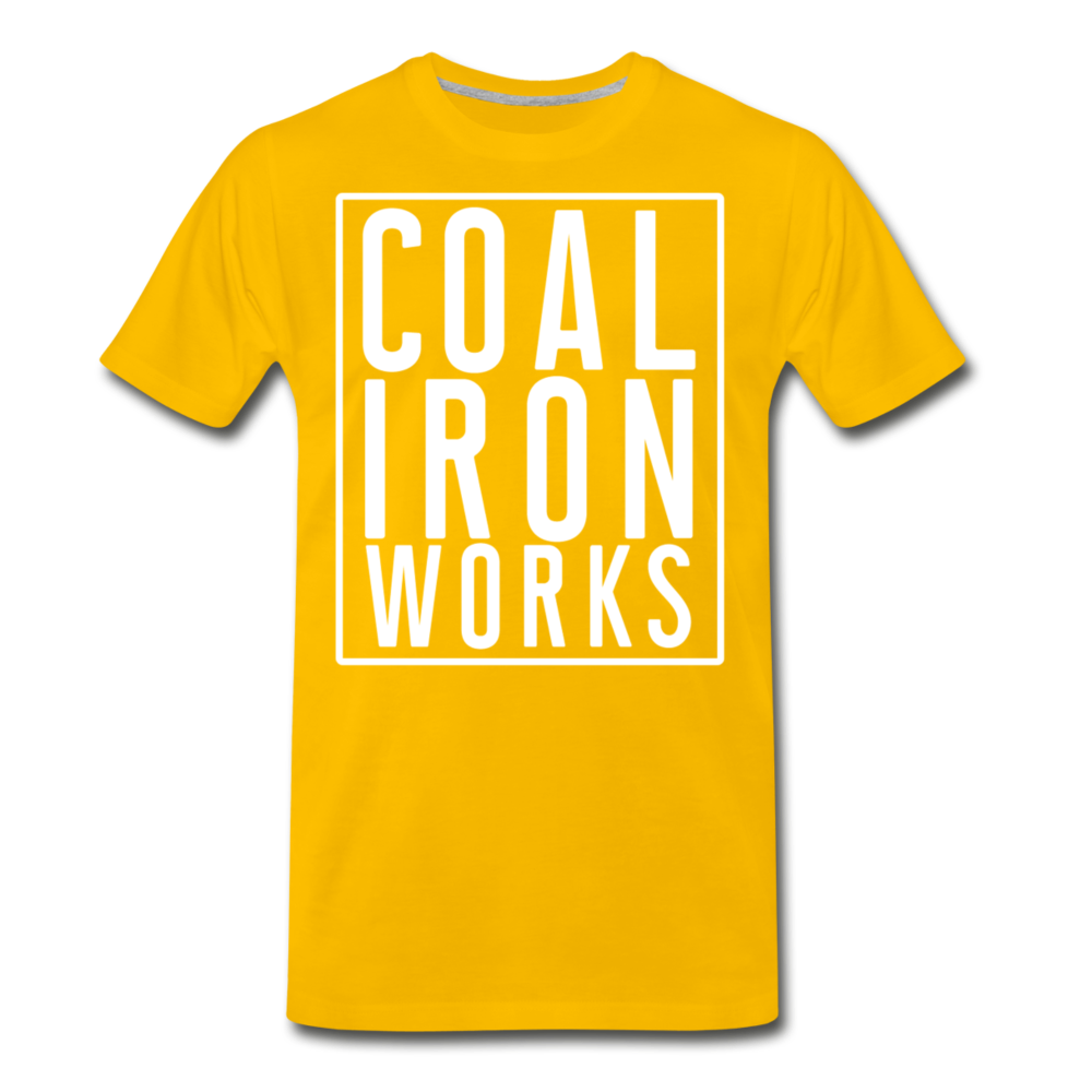 Men's Premium CIW White Logo T-Shirt - sun yellow