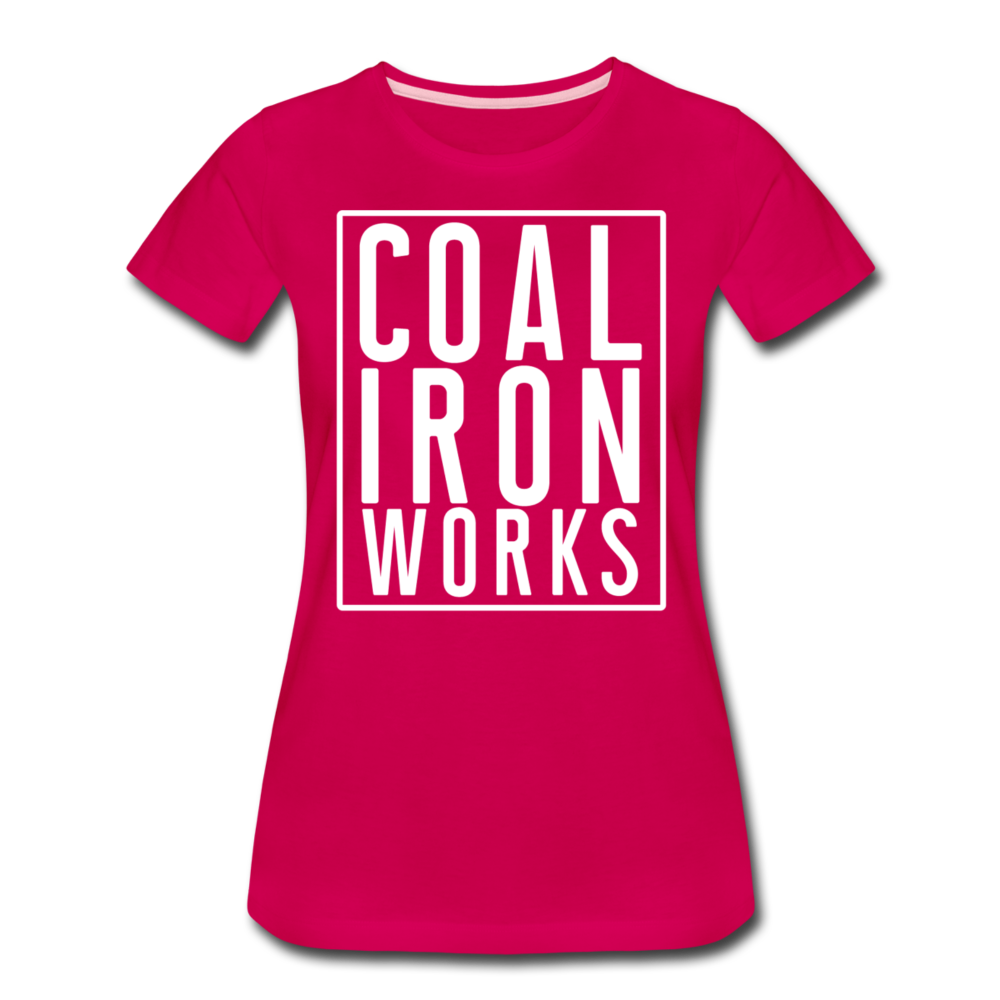 Women’s Premium CIW White Logo T-Shirt - dark pink