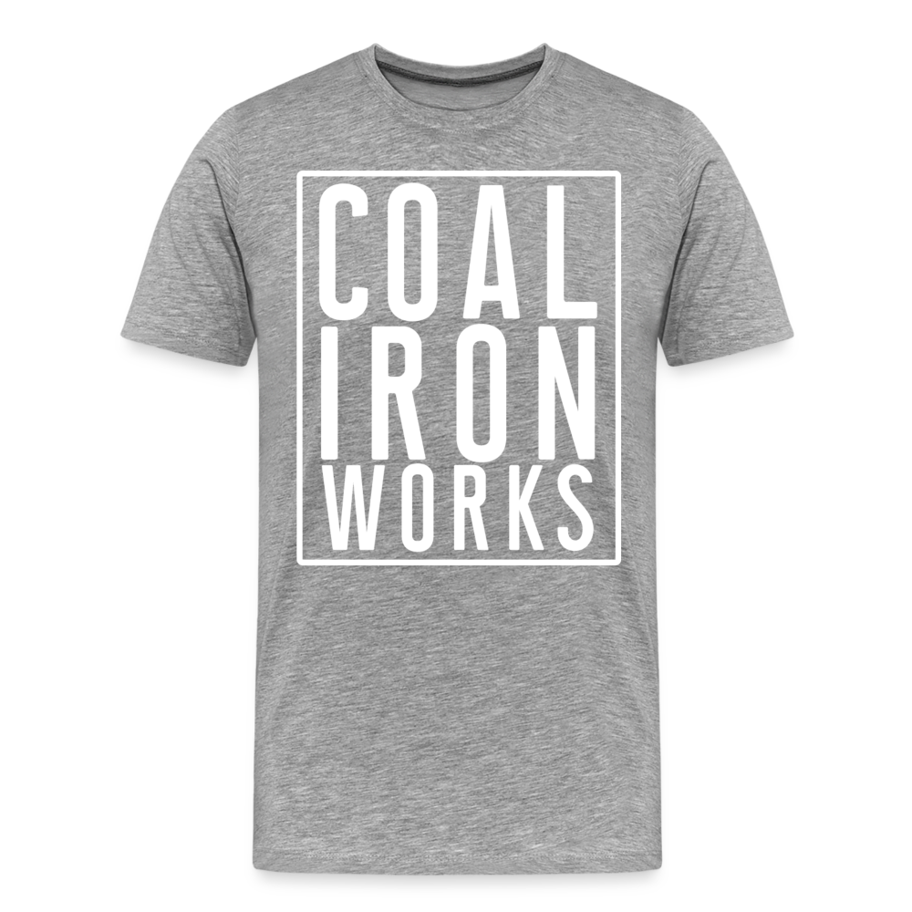 Men's Premium CIW White Logo T-Shirt - heather gray