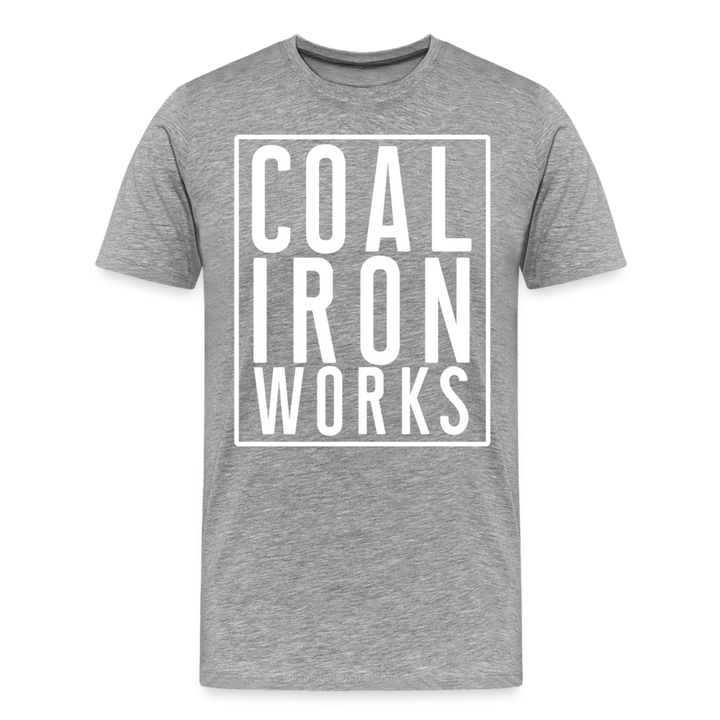 Men's Premium CIW White Logo T-Shirt - heather gray