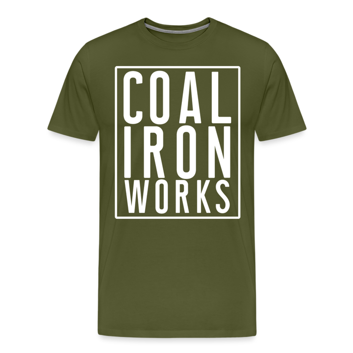 Men's Premium CIW White Logo T-Shirt - olive green