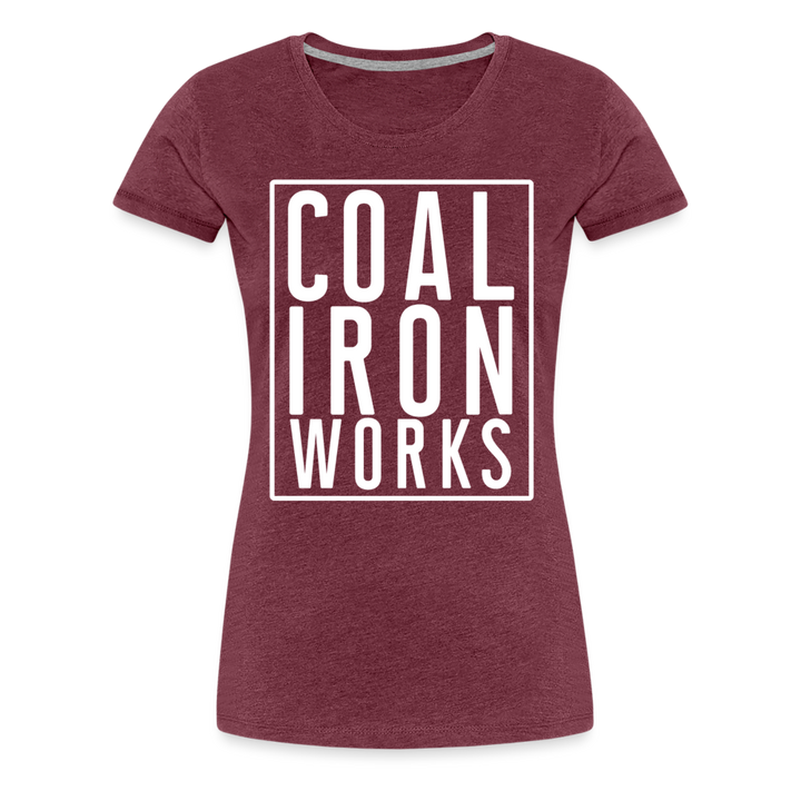 Women’s Premium CIW White Logo T-Shirt - heather burgundy