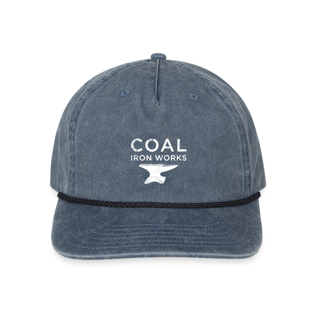 Coal Iron Works Baseball Cap - washed navy