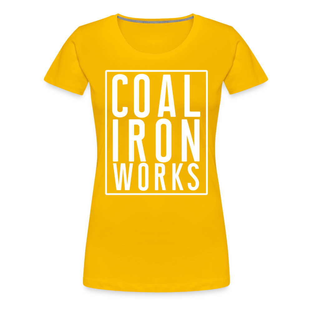 Women’s Premium CIW White Logo T-Shirt - sun yellow