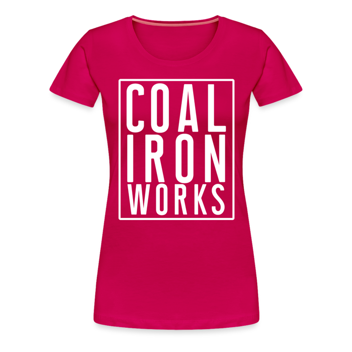 Women’s Premium CIW White Logo T-Shirt - dark pink