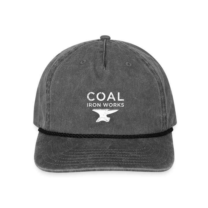 Coal Iron Works Rope Hat - washed black