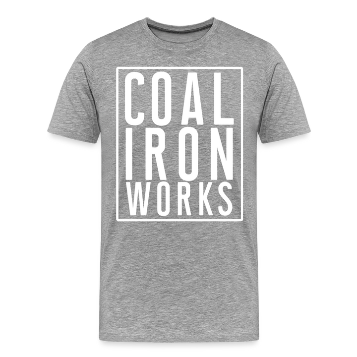 Men's Premium CIW White Logo T-Shirt - heather gray