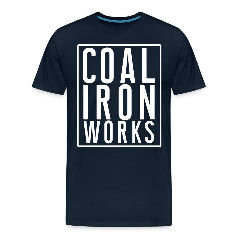 Men's Premium CIW White Logo T-Shirt - deep navy