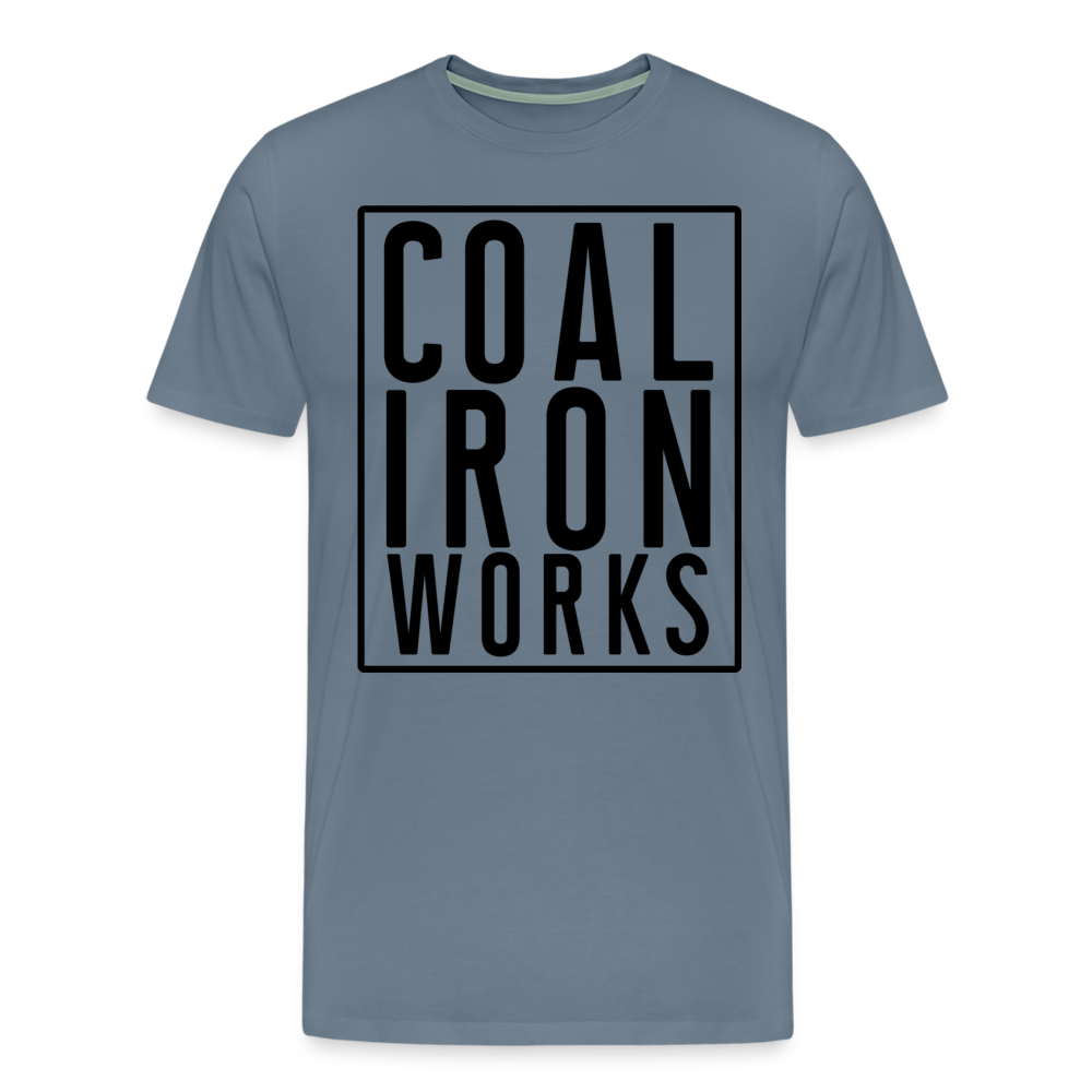 Men's Premium CIW Logo T-Shirt - steel blue