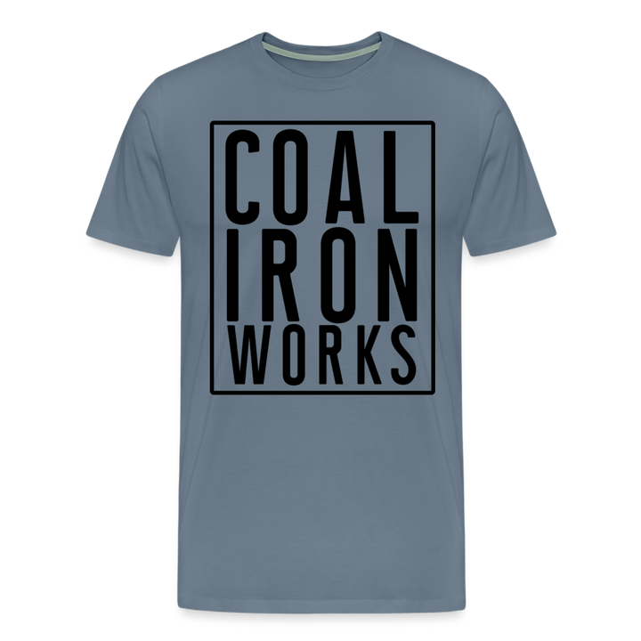 Men's Premium CIW Logo T-Shirt - steel blue