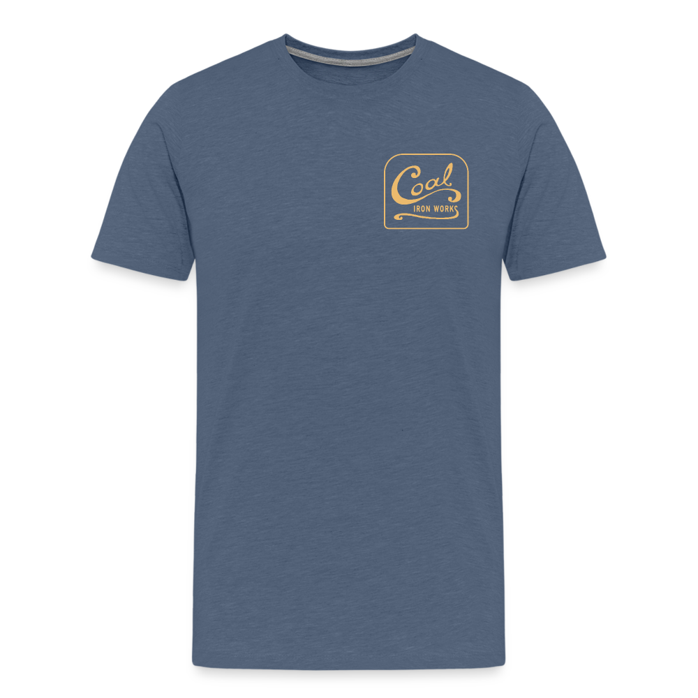 Coal Iron Vintage Gold - heather blue