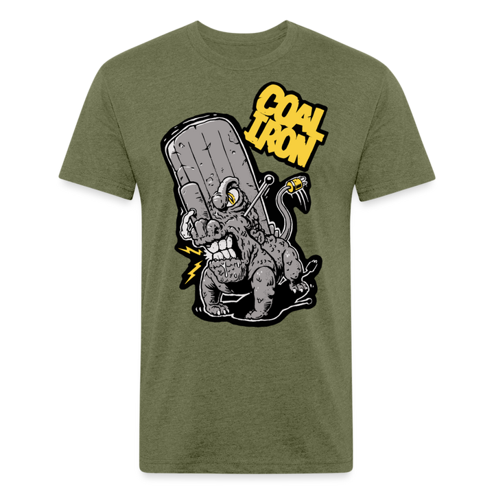 Men's Fitted Cotton/Poly MONSTER 16-Ton T-Shirt - heather military green