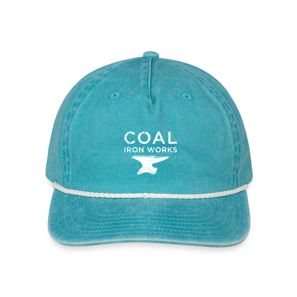 Coal Iron Works Baseball Cap - faded turquoise