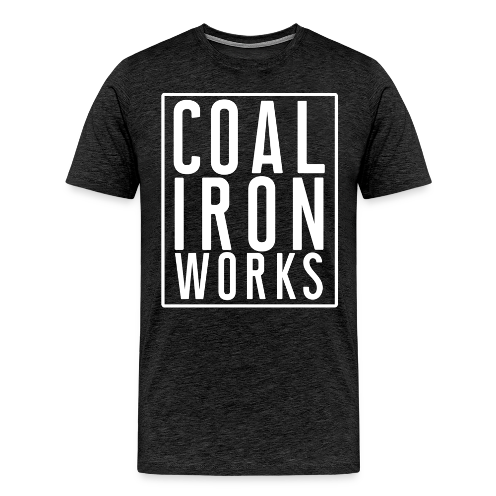 Men's Premium CIW White Logo T-Shirt - charcoal grey