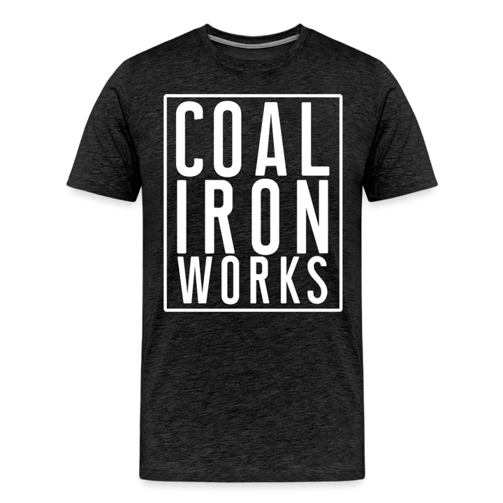 Men's Premium CIW White Logo T-Shirt - charcoal grey