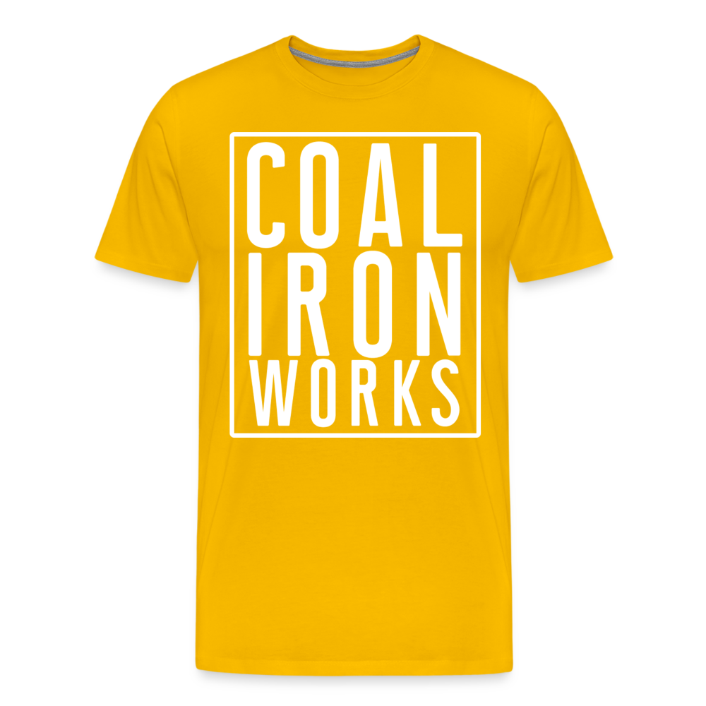 Men's Premium CIW White Logo T-Shirt - sun yellow