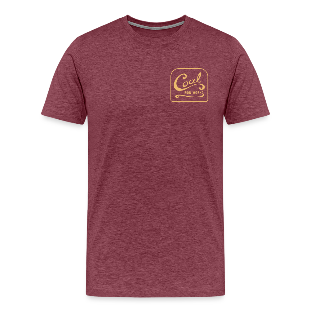 Coal Iron Vintage Gold - heather burgundy