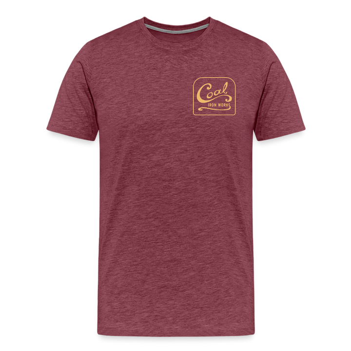 Coal Iron Vintage Gold - heather burgundy