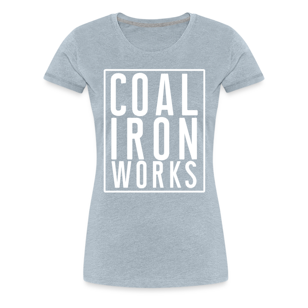 Women’s Premium CIW White Logo T-Shirt - heather ice blue