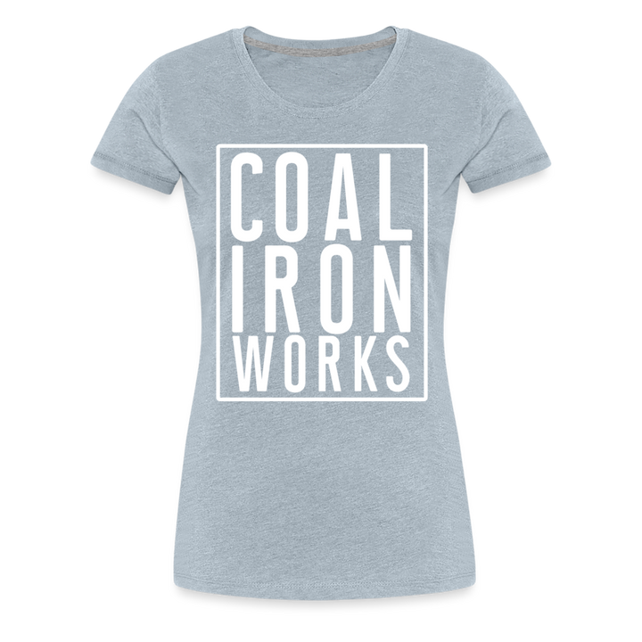 Women’s Premium CIW White Logo T-Shirt - heather ice blue