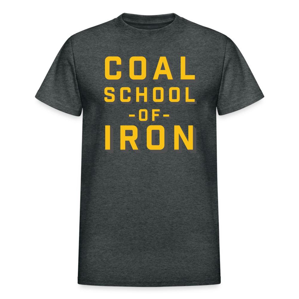 Coal School Heavyweight Tee - deep heather