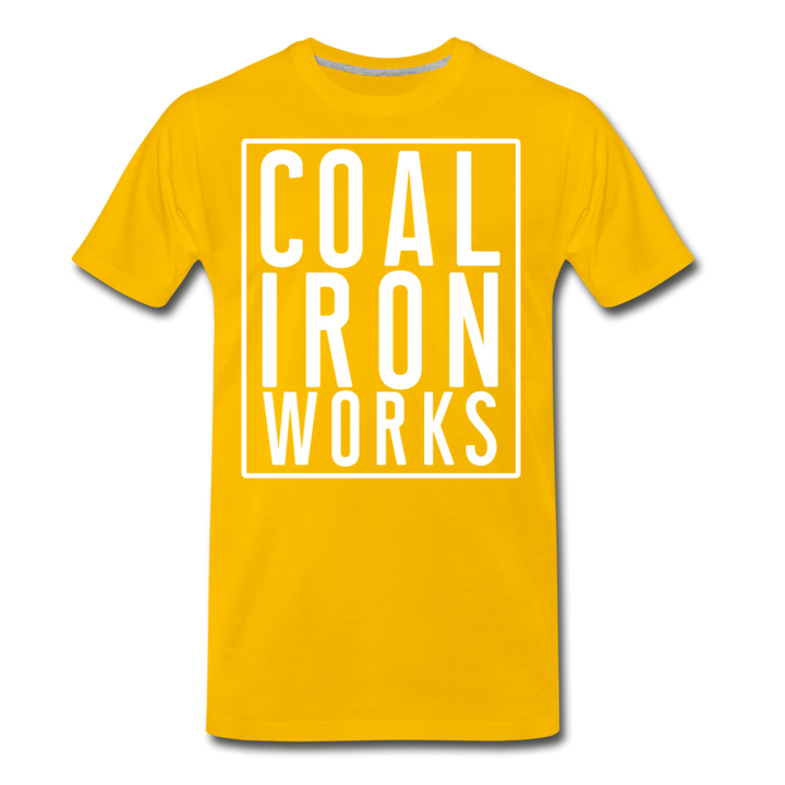 Men's Premium CIW White Logo T-Shirt - sun yellow