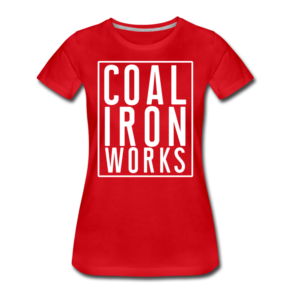 Women’s Premium CIW White Logo T-Shirt - red