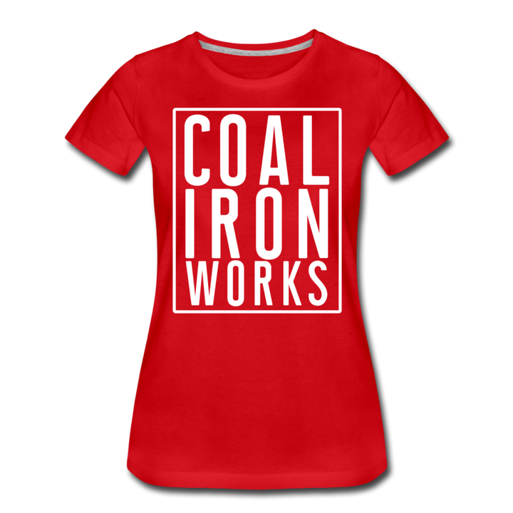 Women’s Premium CIW White Logo T-Shirt - red