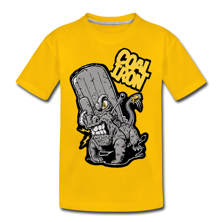 Kids' Premium MONSTER 16-Ton T-Shirt - sun yellow