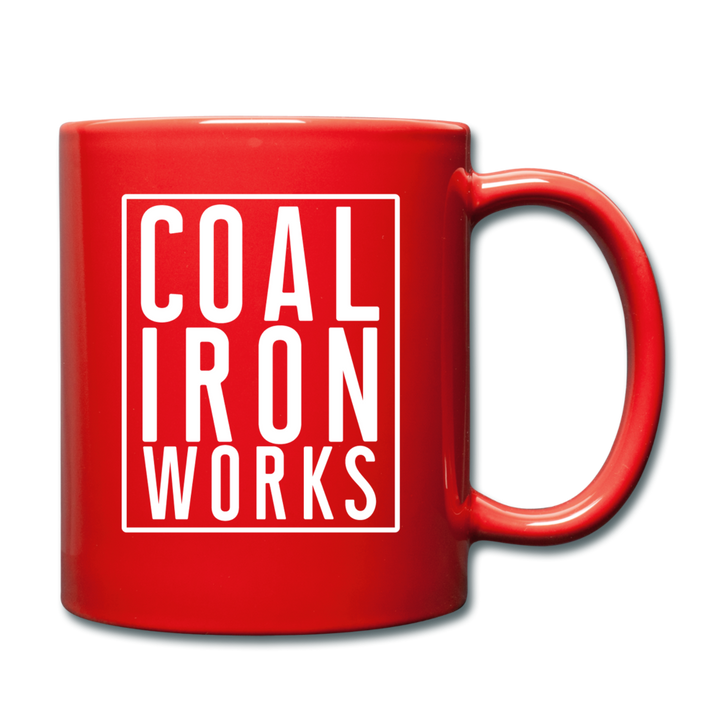 Coal Iron Works Coffee Mug - red